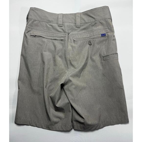 HUK Performance Fabrics Men's Next Level Lightweight Tan Shorts - Size S (31x9) - Picture 3 of 6